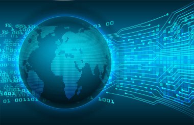 Şifreli toprak küresi dijital duvar kağıdı