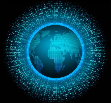 Şifreli toprak küresi dijital duvar kağıdı