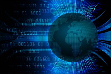 Şifreli toprak küresi dijital duvar kağıdı