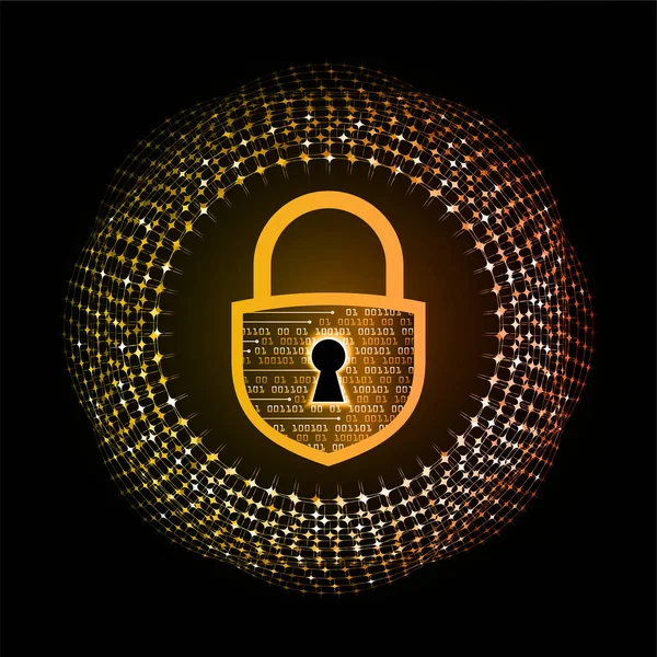 Background Locker Digital Security Concept — Stock Vector
