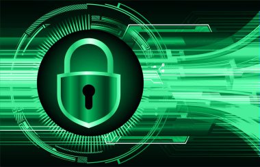 Dolabı olan arka plan, dijital güvenlik kavramı