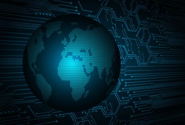 Şifreli toprak küresi dijital duvar kağıdı