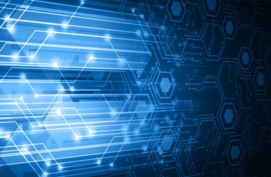 Geometrik şekil ve çizgilerle soyut geleceksel arkaplan