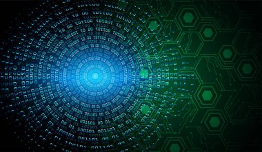 Göz devreli siber güvenlik kavramı, soyut yüksek hızlı dijital internet bağlantısı tasarımı