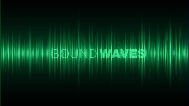 Ses dalgaları fütürist arkaplan