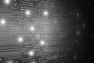 Geometrik şekil ve çizgilerle soyut geleceksel arkaplan