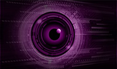 Göz devreli siber güvenlik kavramı, soyut yüksek hızlı dijital internet bağlantısı tasarımı