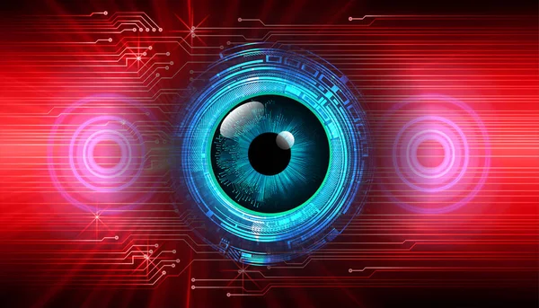 Göz Devreli Siber Güvenlik Kavramı Soyut Yüksek Hızlı Dijital Internet — Stok Vektör