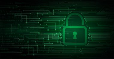 Dolabı olan arka plan, dijital güvenlik kavramı