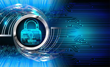 Dolabı olan arka plan, dijital güvenlik kavramı