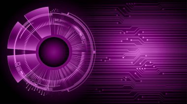 Göz devreli siber güvenlik kavramı, soyut yüksek hızlı dijital internet bağlantısı tasarımı