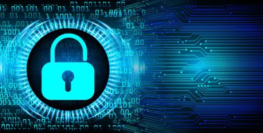 Dolabı olan arka plan, dijital güvenlik kavramı