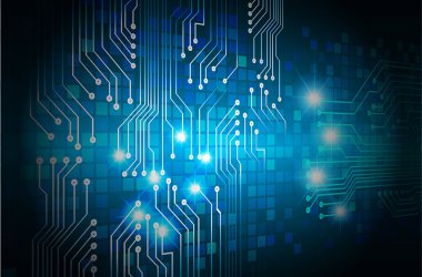 Geometrik şekil ve çizgilerle soyut geleceksel arkaplan