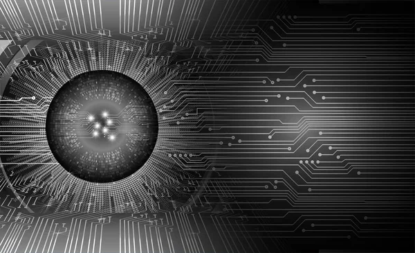 Concept Cybersécurité Arrière Plan Avec Des Circuits Oculaires Conception Abstraite — Image vectorielle