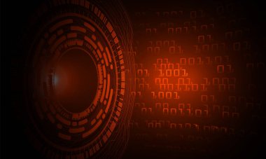 Göz devreli siber güvenlik kavramı, soyut yüksek hızlı dijital internet bağlantısı tasarımı