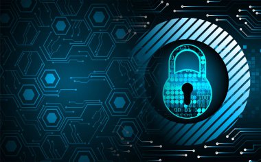 Dolabı olan arka plan, dijital güvenlik kavramı