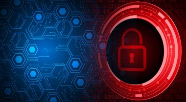 Dolabı olan arka plan, dijital güvenlik kavramı