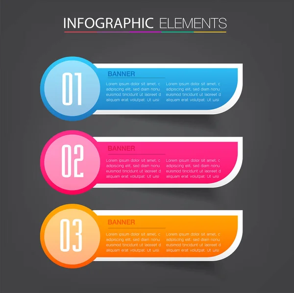 Moderne Textbox Vorlage Banner Infografik — Stockvektor