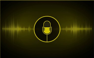 mikrofonlu arkaplan, eğlence afişi