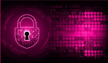 Dolabı olan arka plan, dijital güvenlik kavramı