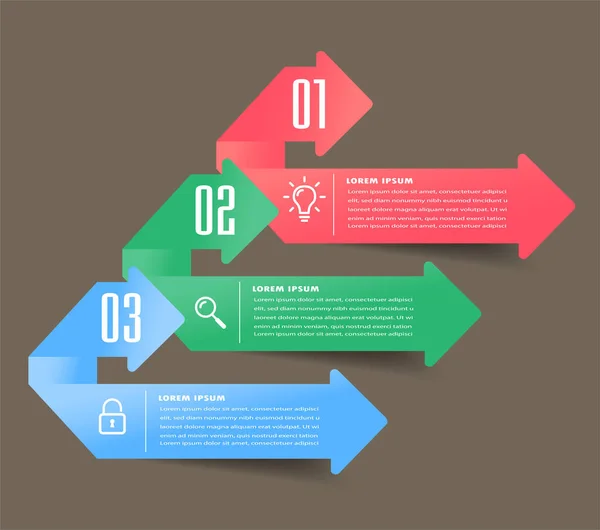 Modèle Boîte Texte Moderne Infographie Bannière — Image vectorielle