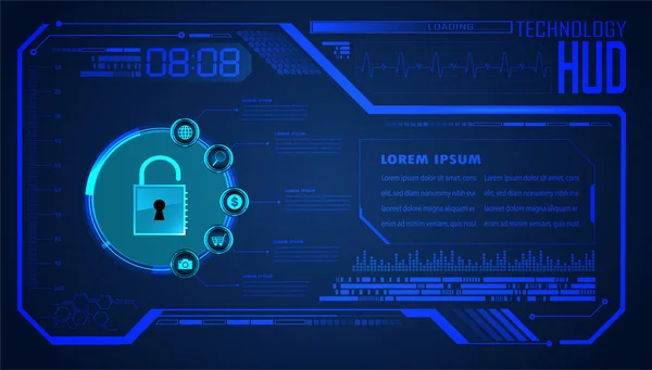 Fondo Con Armario Concepto Seguridad Digital — Vector de stock