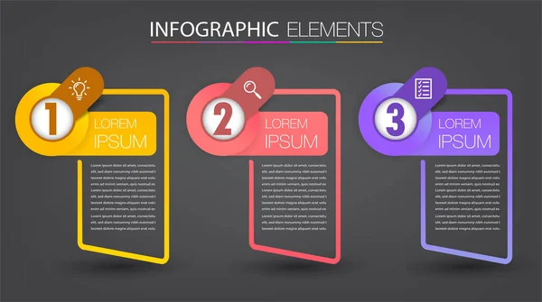 Modern Szövegdoboz Sablon Banner Infographics — Stock Vector