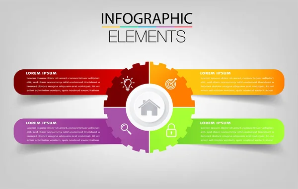 Modern Text Box Template Banner Infographics — Stock Vector