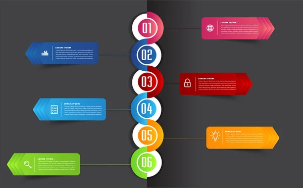 Moderní Šablona Textového Pole Banner Infographics — Stockový vektor