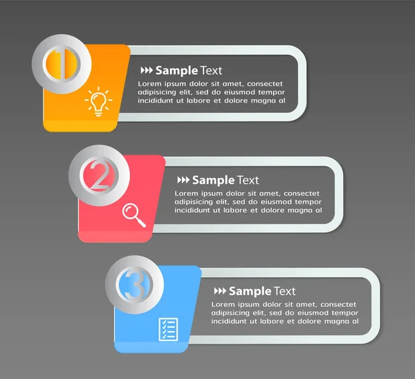 Modèle Boîte Texte Moderne Infographie Bannière — Image vectorielle