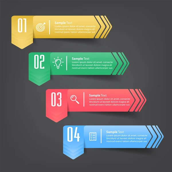 Modern Tekstvak Template Banner Infographics — Stockvector