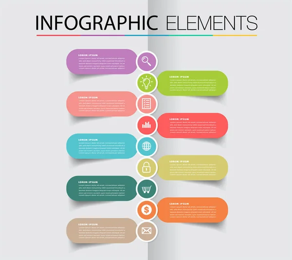 Moderne Textbox Vorlage Banner Infografik — Stockvektor