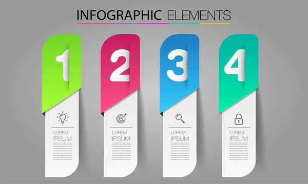 Modern Tekstvak Template Banner Infographics — Stockvector