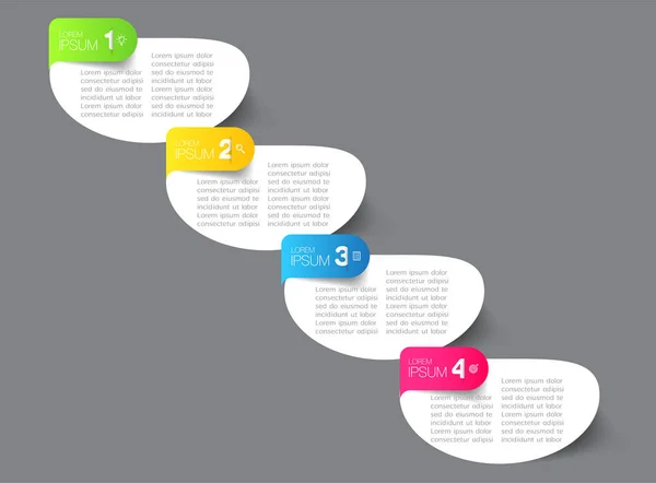 Moderne Textbox Vorlage Banner Infografik — Stockvektor