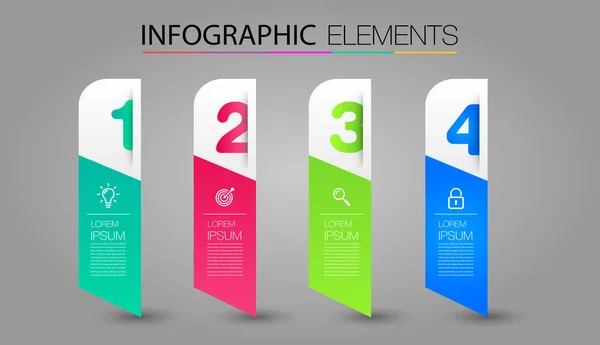 Modern Text Box Template Banner Infographics — Stock Vector