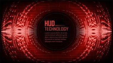 Geometrik şekilleri ve çizgileri olan soyut geleceksel arkaplan, hud teknolojisi kavramı