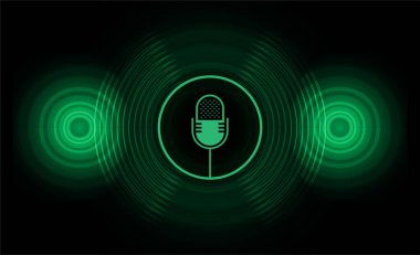 mikrofonlu arkaplan, eğlence afişi