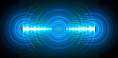 soyut gelecek ses dalgaları