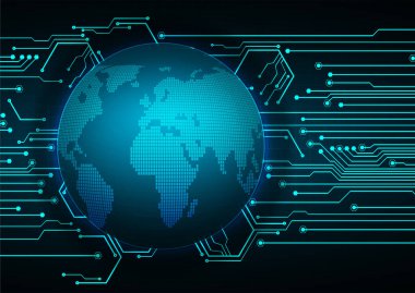 Şifreli toprak küresi dijital duvar kağıdı