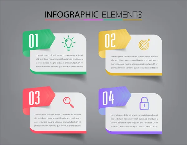 Moderne Textbox Vorlage Banner Infografik — Stockvektor