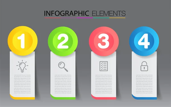 Moderne Textbox Vorlage Banner Infografik — Stockvektor