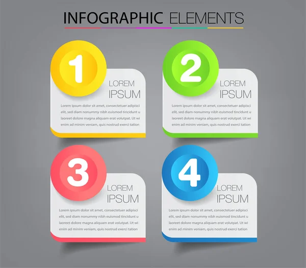 Moderne Textbox Vorlage Banner Infografik — Stockvektor