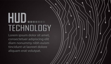 Geometrik şekilleri ve çizgileri olan soyut geleceksel arkaplan, hud teknolojisi kavramı