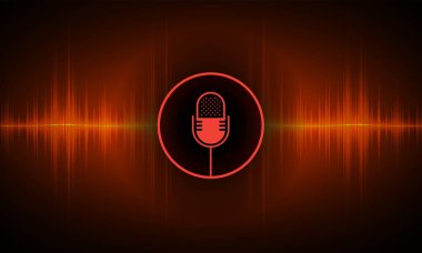 mikrofonlu arkaplan, eğlence afişi