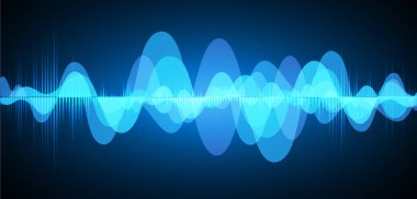 Ses dalgaları ile soyut gelecek arkaplanı
