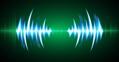 Ses dalgaları ile soyut gelecek arkaplanı