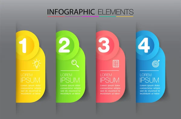 Moderne Textbox Vorlage Banner Infografik — Stockvektor