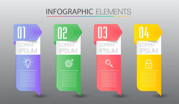 Moderne Textbox Vorlage Banner Infografik — Stockvektor