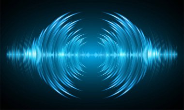 Ses dalgaları ile soyut gelecek arkaplanı