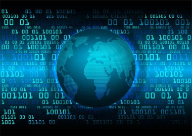 Şifreli toprak küresi dijital duvar kağıdı